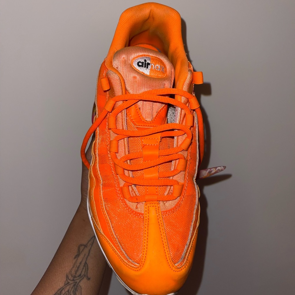 Nike orange & white sneakers